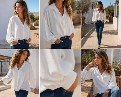 Chemise Élégance Moderne Manches Longues