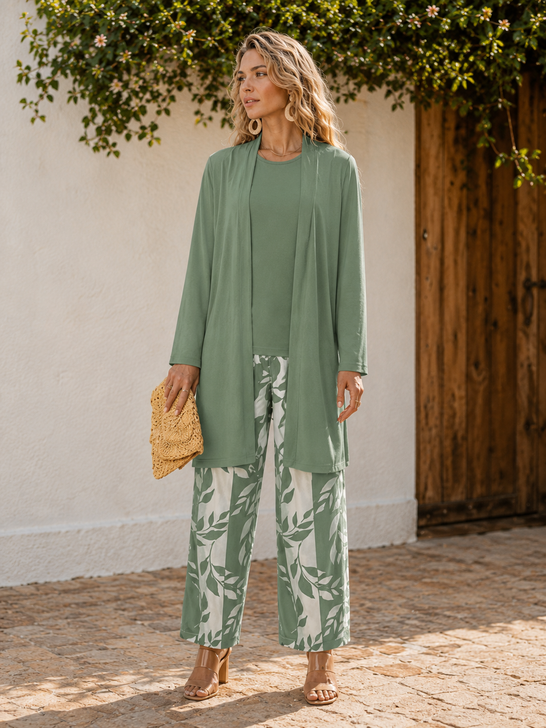 Ensemble Trois Pièces Veste -Signature élégante Confiance naturelle au quotidien
