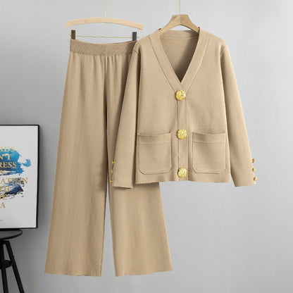 Ensemble Cardigan Boucle Métal