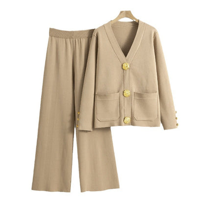 Ensemble Cardigan Boucle Métal