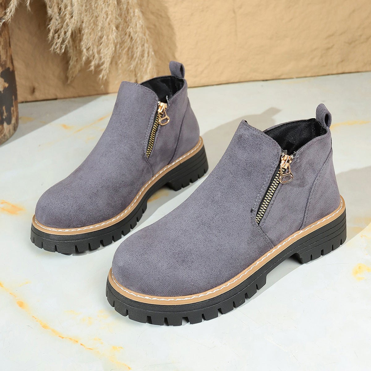 Bottines Zippées Tendance