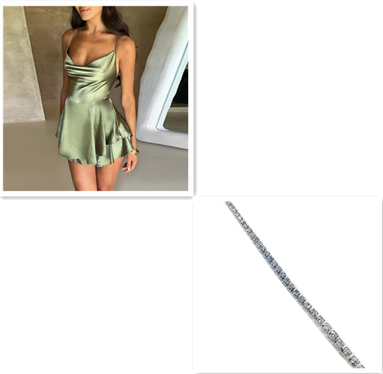 Robe Satin Dos Nu