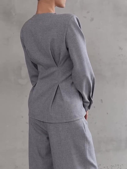 Ensemble Asymétrique Pantalon Large