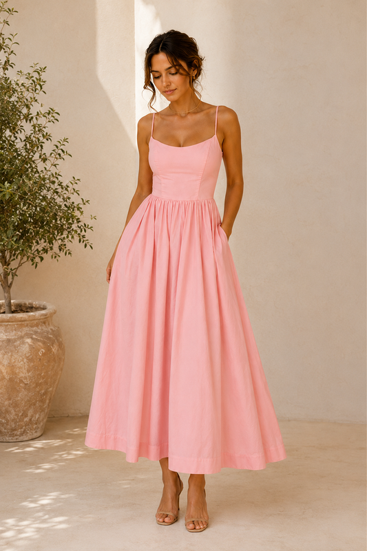 Robe Bretelles Élégance Satinée