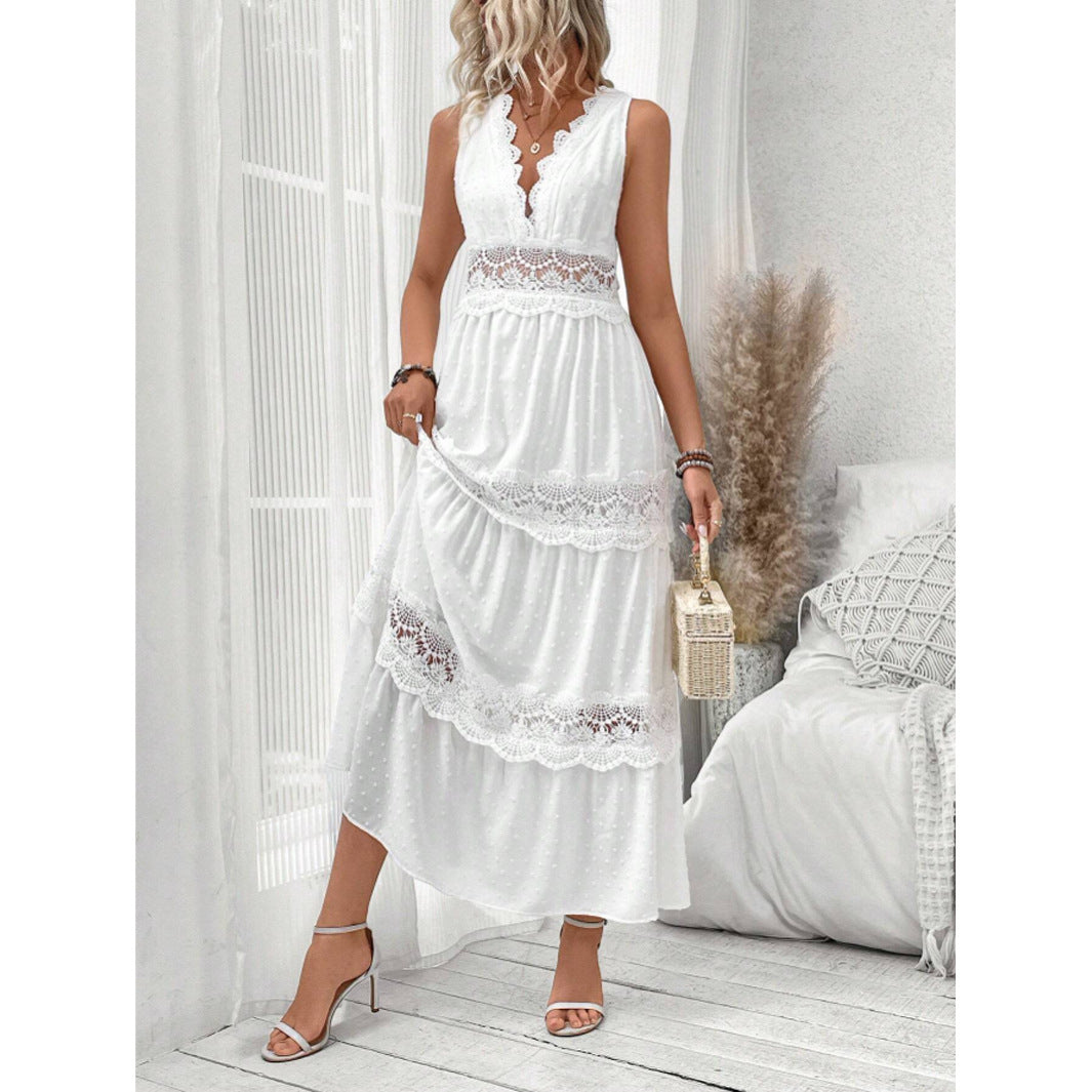 Robe Dentelle Sans Manches