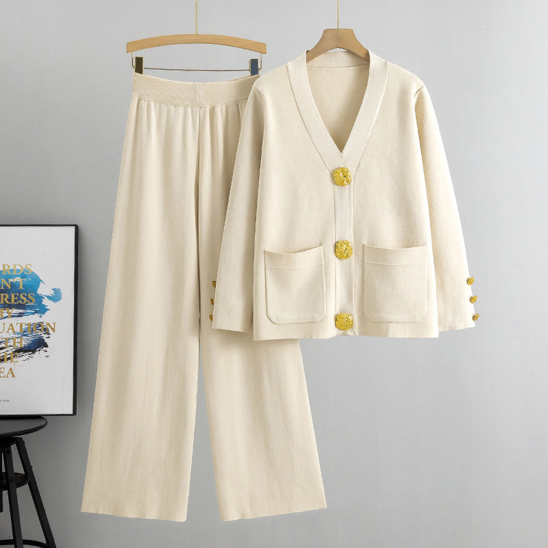 Ensemble Cardigan Boucle Métal