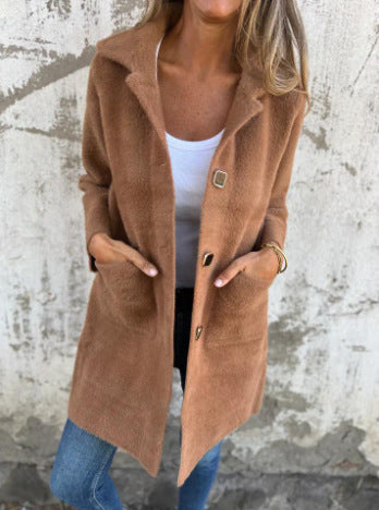 Manteau Col Polo Mi-Long