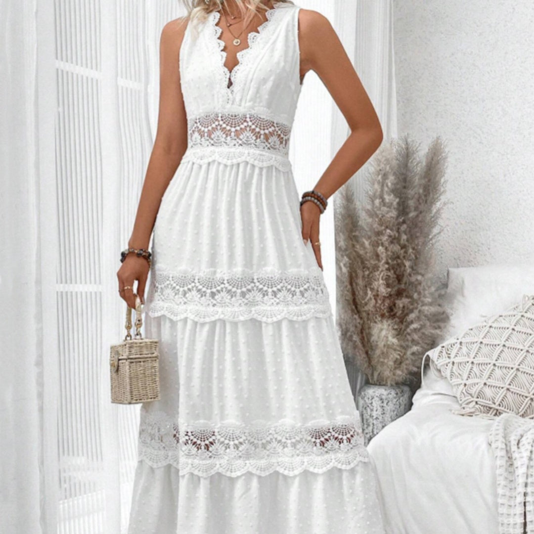 Robe Dentelle Sans Manches