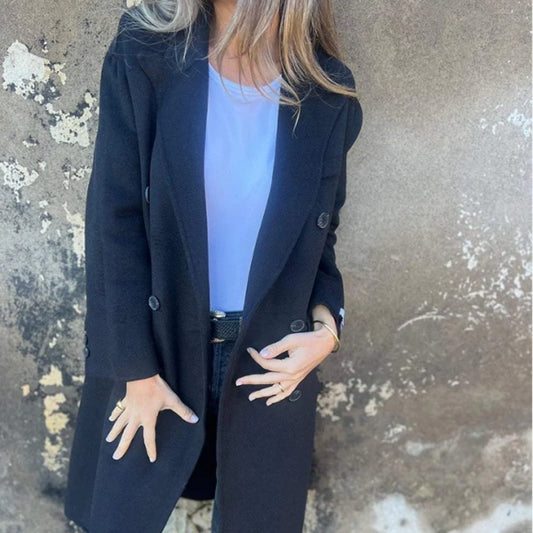 Veste Mi-Longue Double Boutonnage