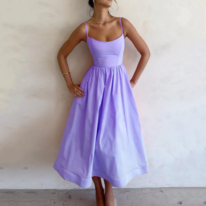 Robe Bretelles Satin