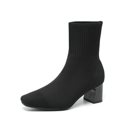Boots Chaussette Talon Bloc