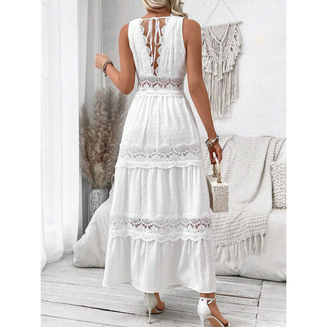 Robe Dentelle Sans Manches