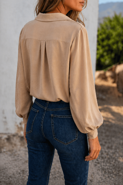 Chemise Élégance Moderne Manches Longues