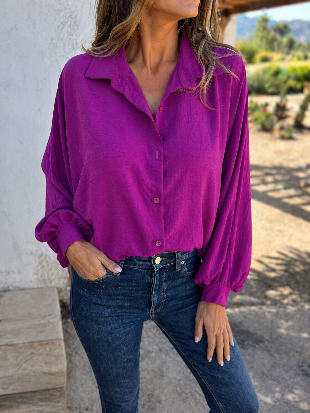Chemise Élégance Moderne Manches Longues