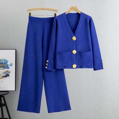 Ensemble Cardigan Boucle Métal
