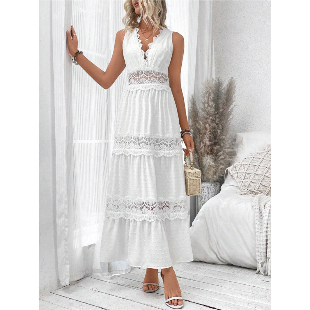 Robe Dentelle Sans Manches