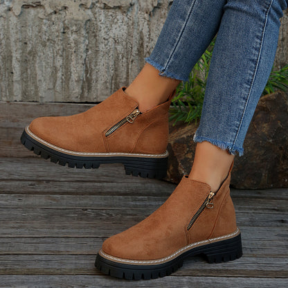 Bottines Zippées Tendance
