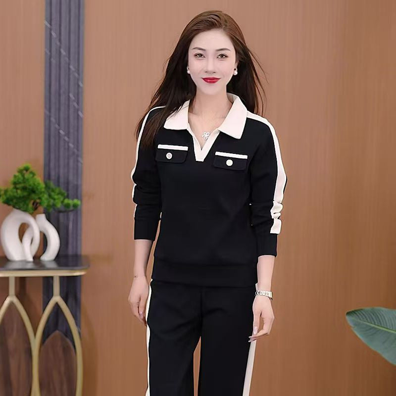 Ensemble Col V Pantalon Large