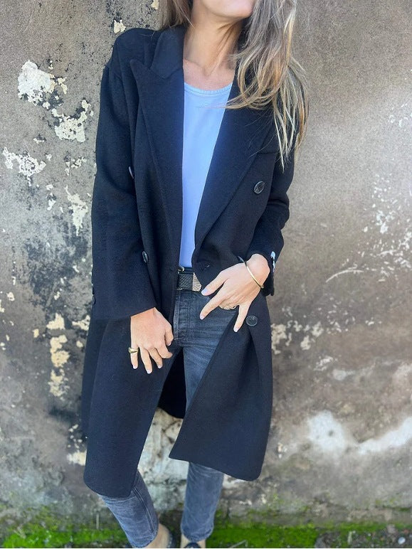 Veste Mi-Longue Double Boutonnage