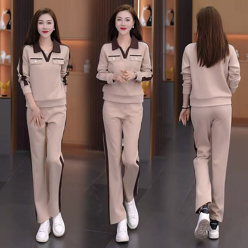 Ensemble Col V Pantalon Large
