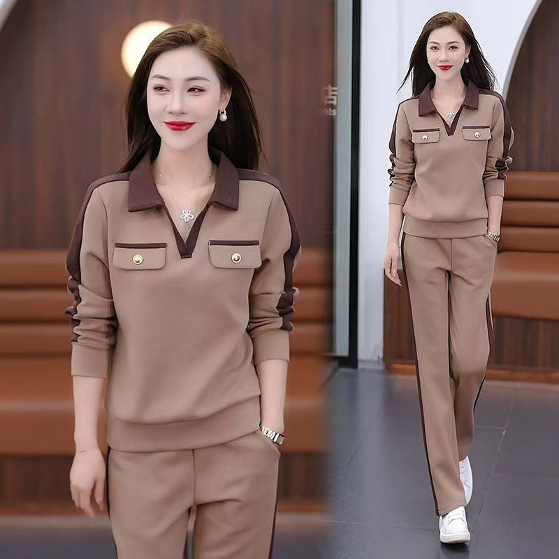 Ensemble Col V Pantalon Large