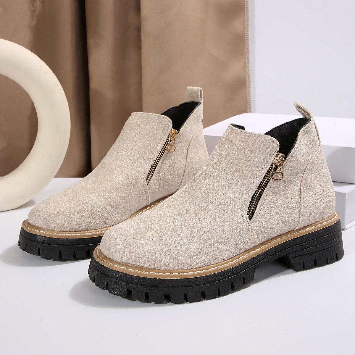 Bottines Zippées Tendance