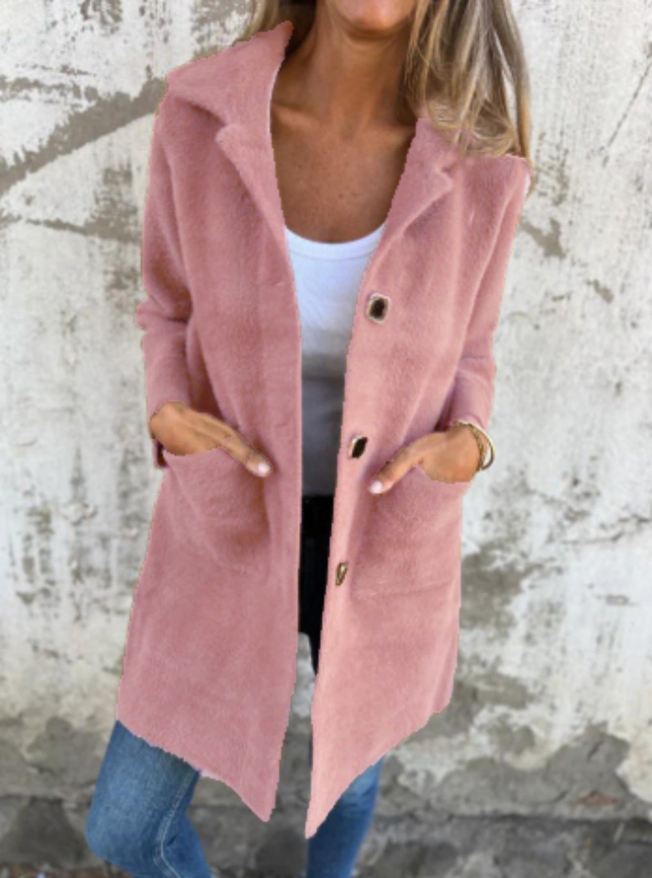 Manteau Col Polo Mi-Long