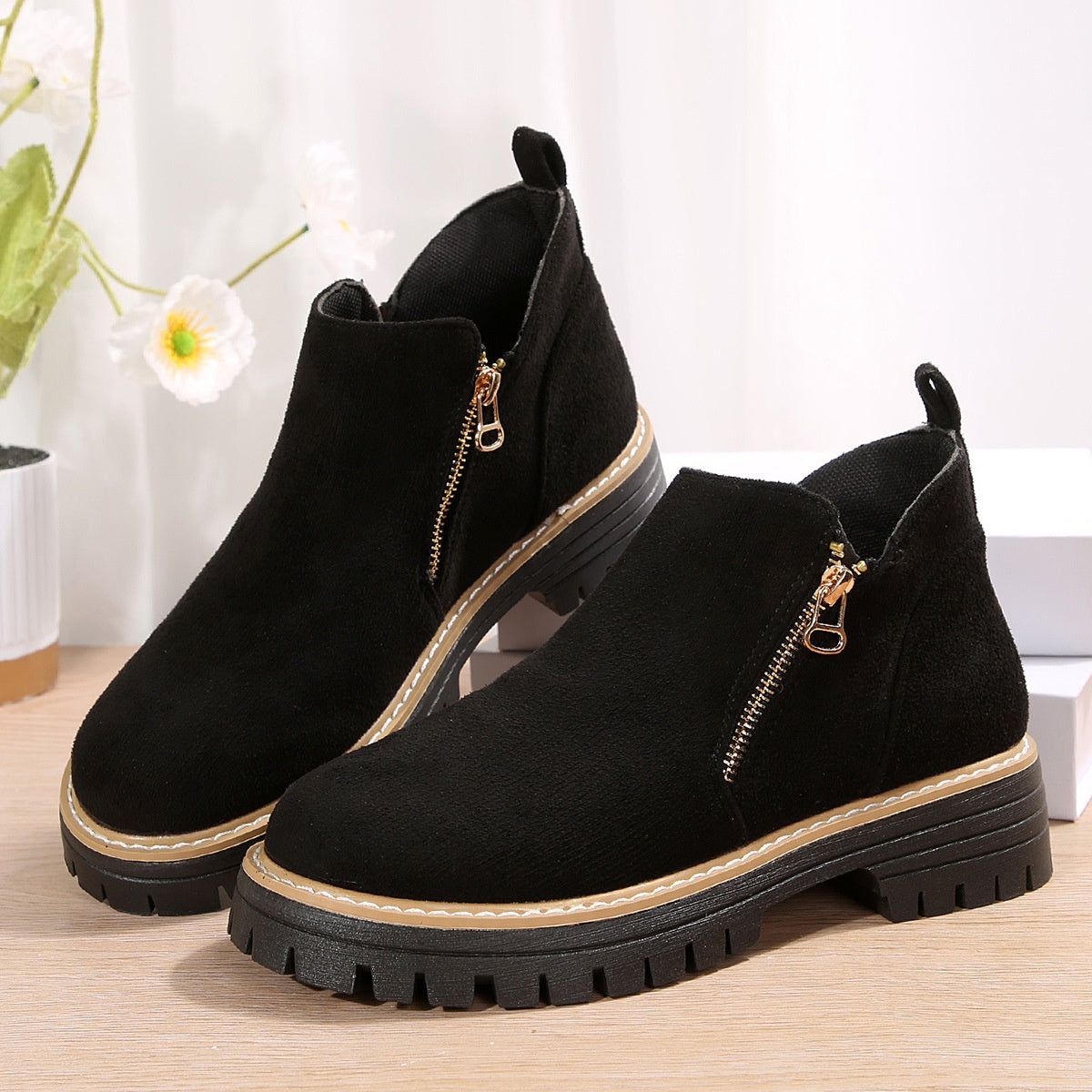 Bottines Zippées Tendance