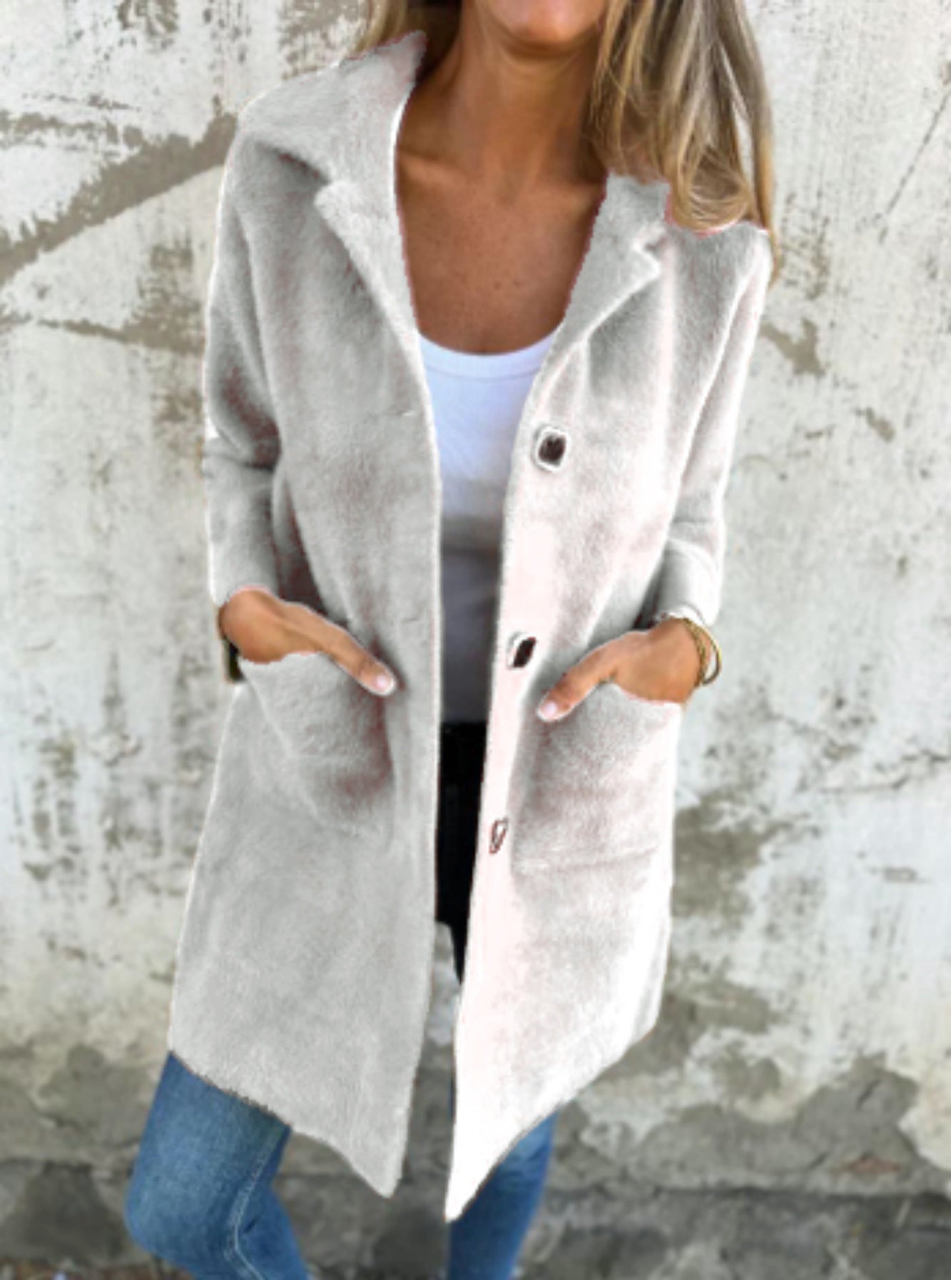 Manteau Col Polo Mi-Long